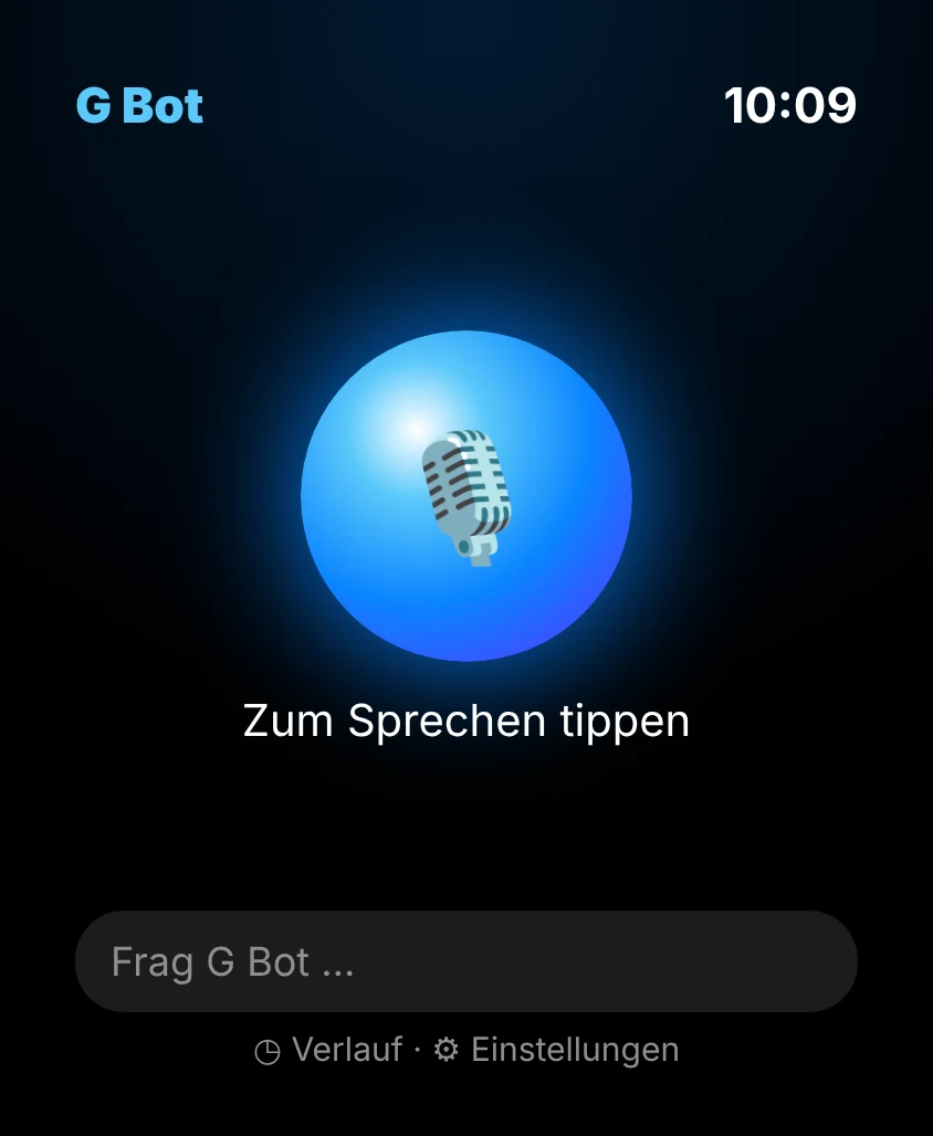 G Bot – Start / Fragen