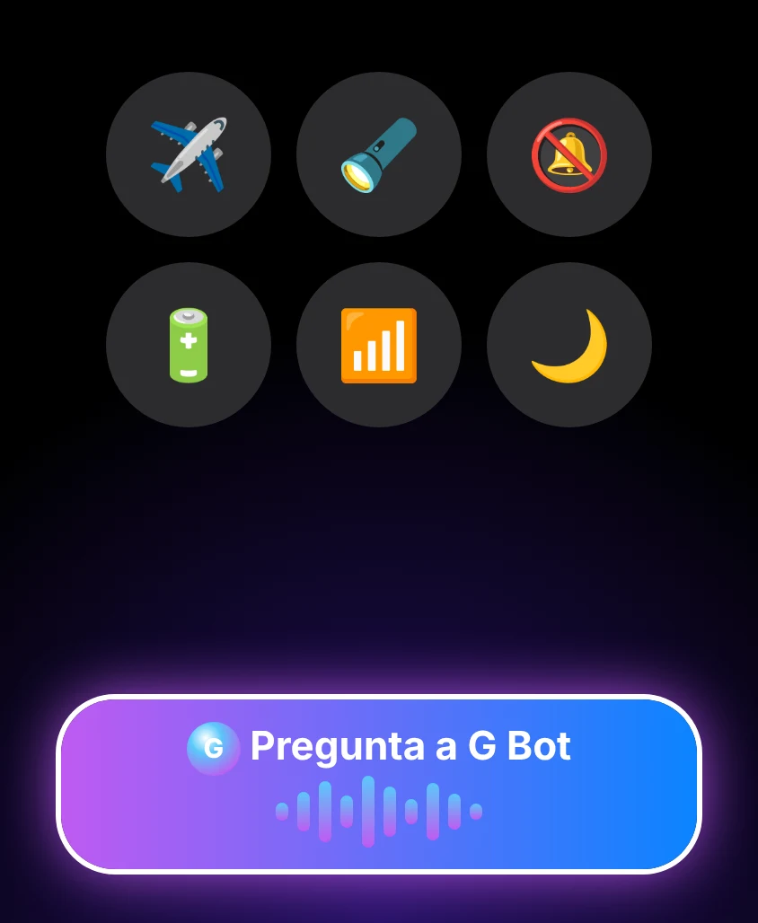 G Bot – “Pregunta a G Bot” en el centro de control