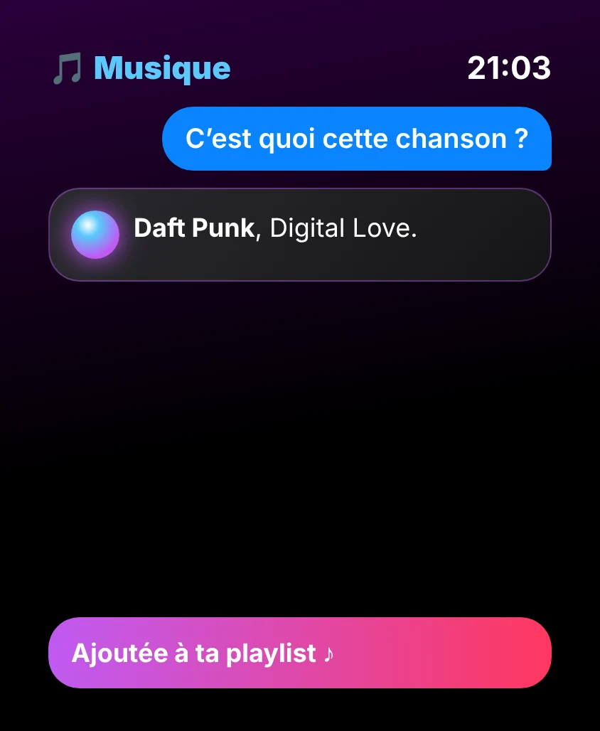 G Bot – Musique: Daft Punk, Digital Love. Ajoutée à ta playlist ♪