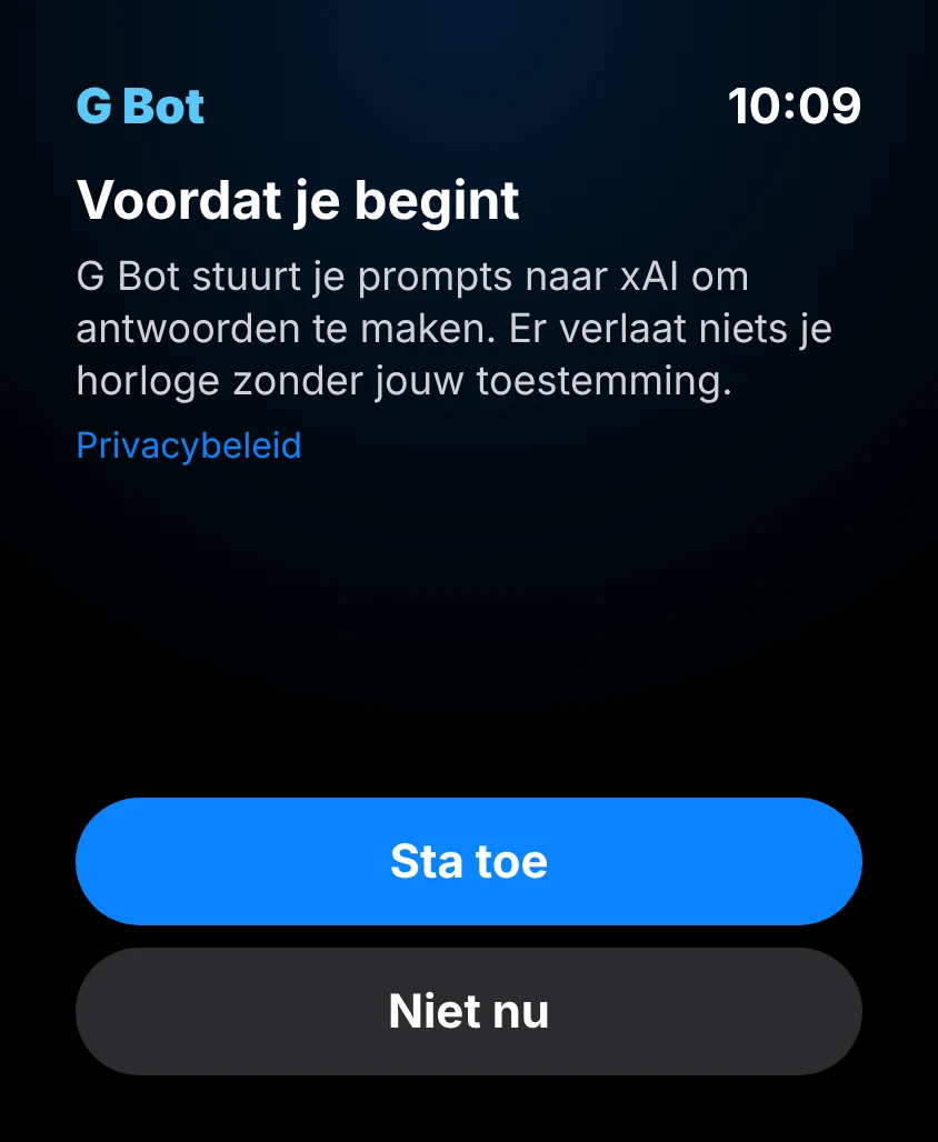 G Bot – AI-toestemming