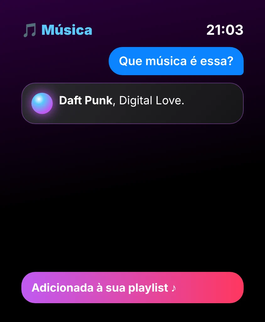 G Bot – Música: Daft Punk, Digital Love. Adicionada à sua playlist ♪